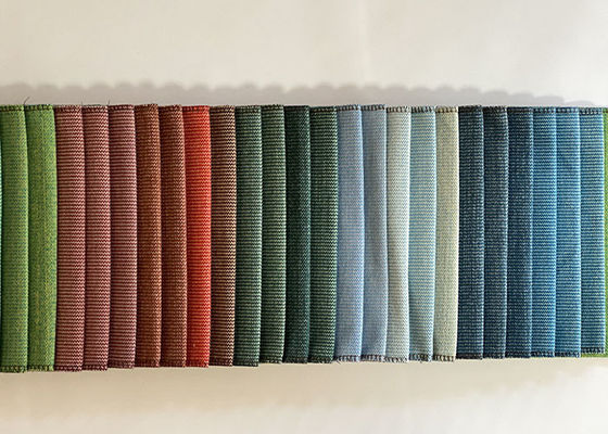 پارچه کتانی رنگی 375 گرم در متر پارچه ، پارچه اثاثه یا لوازم داخلی پلی استر ساده