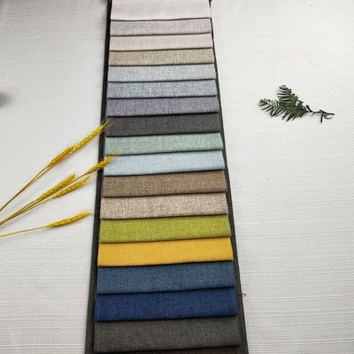 پارچه مبل کتانی منسوجات خانگی ساده رنگ شده 100% پلی استر